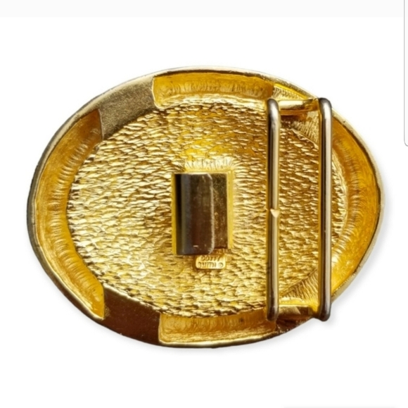 DOTTY SMITH DESIGNER VINTAGE GOLDTONE DUCKIE LADIES BELT BUCKLE - Picture 2 of 3